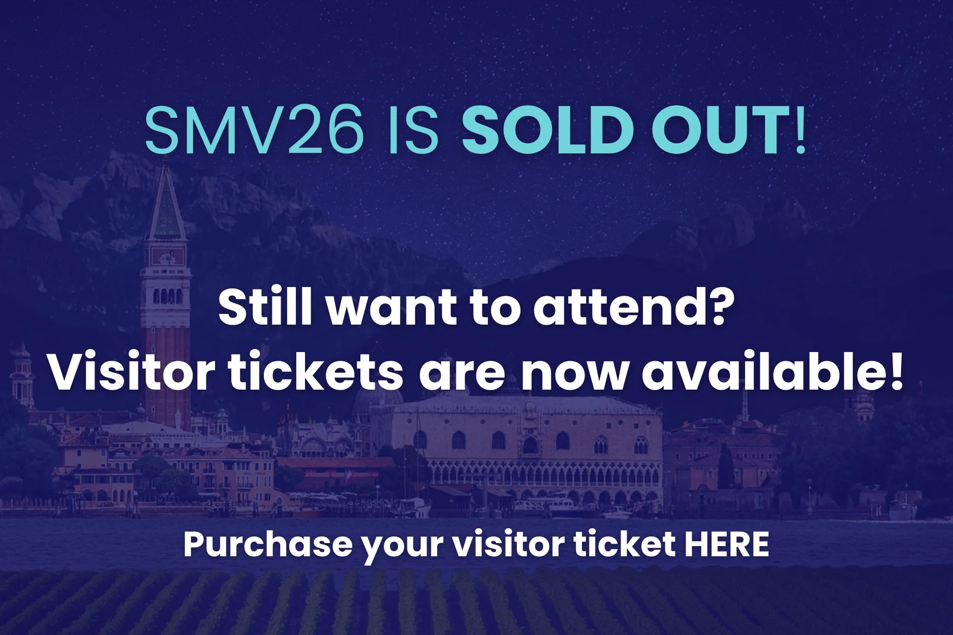 SMV26 visitor tickets available now pop up